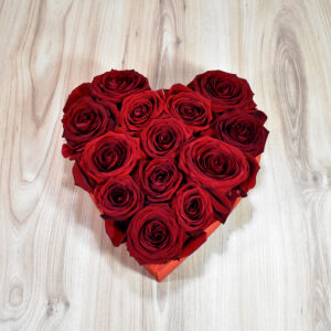 Big red heart with red roses