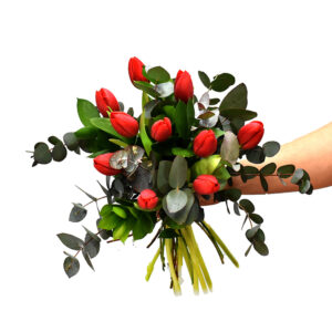 Bouquet with red tulips
