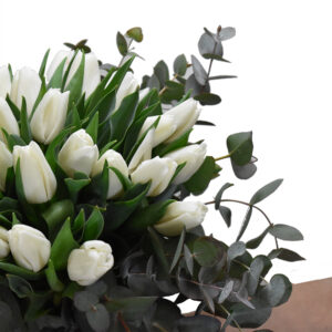 Bouquet with white tulips